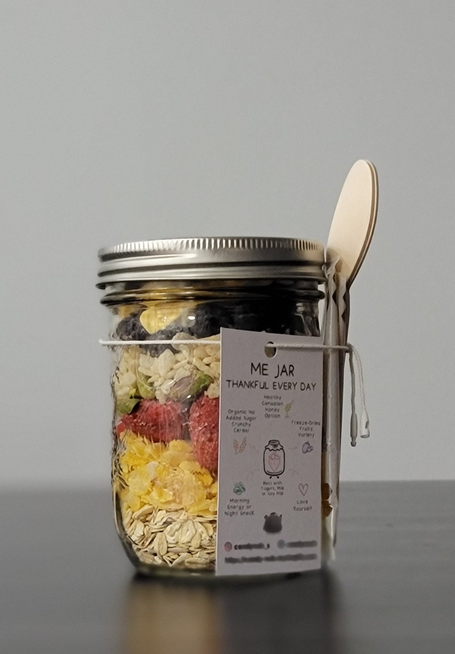Me Jar No.1 Pistachios - Organic No Added Sugar Cereal with Freeze Dried Fruits & Honey Packs