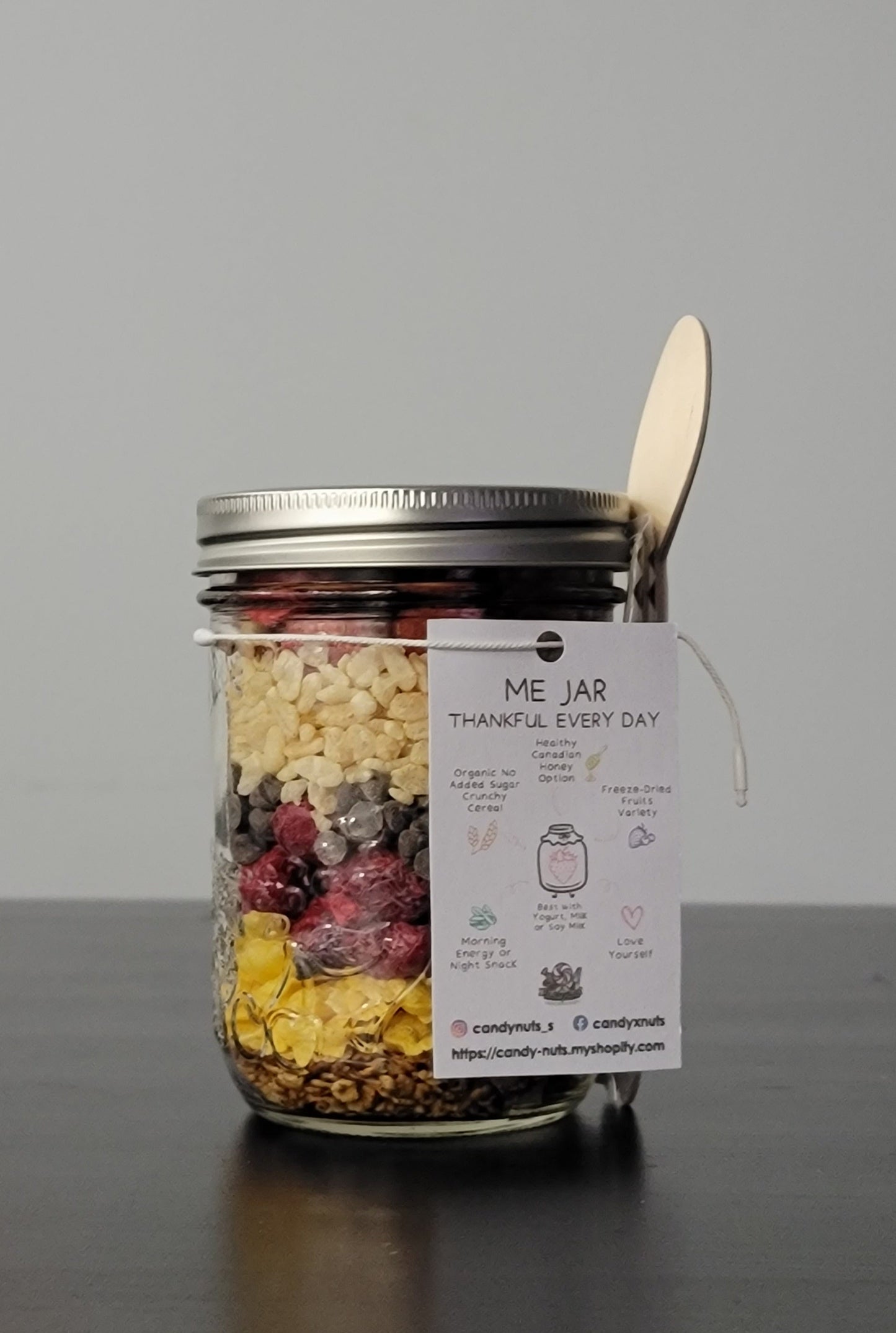 Me Jar No.2 Chocolate Drops - Organic No Added Sugar Cereal with Freeze Dried Fruits & Honey Packs