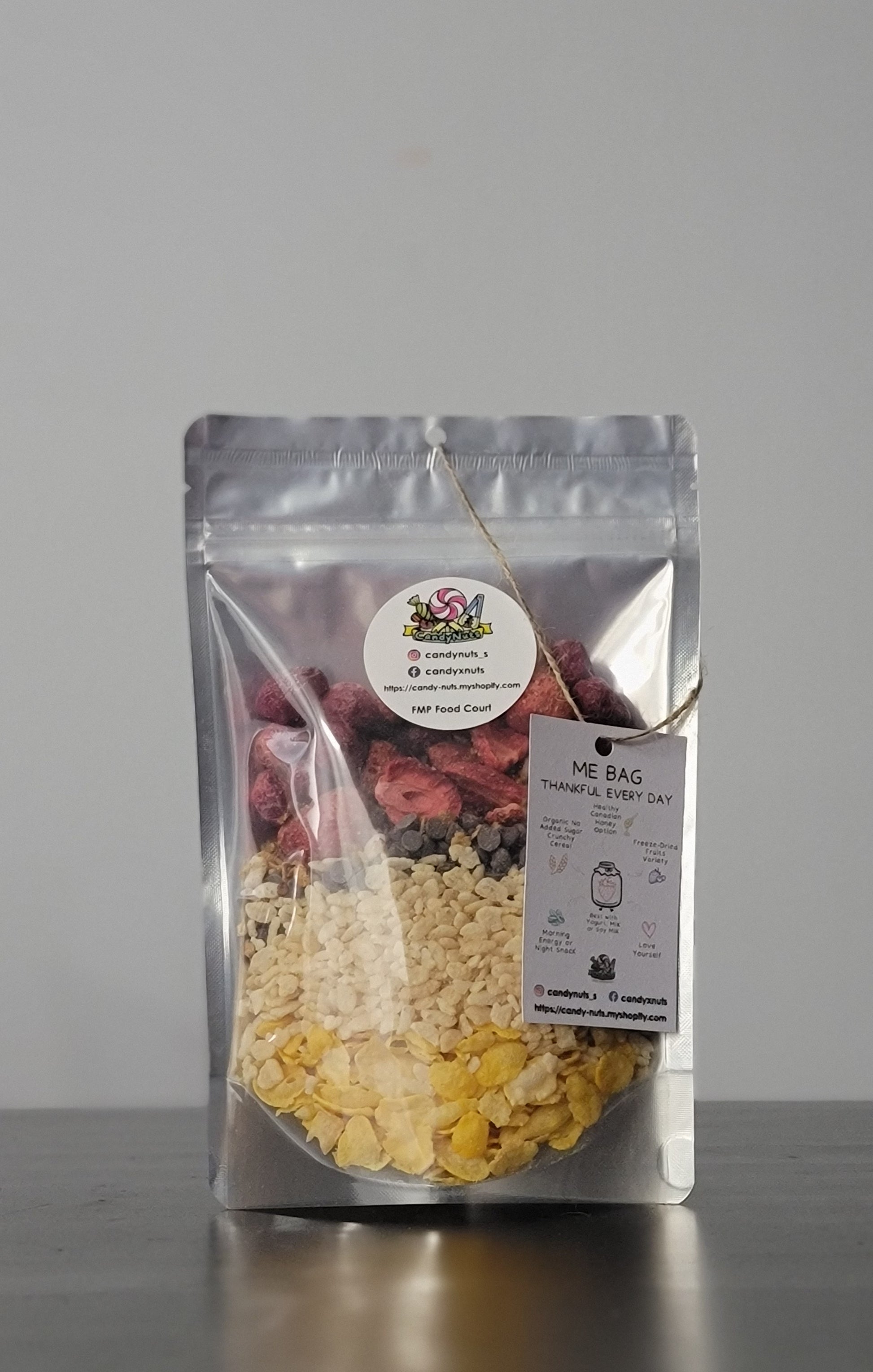 Me Bag No.2 Chocolate Drops - Organic No Added Sugar Cereal with Freeze Dried Fruits & Honey Packs
